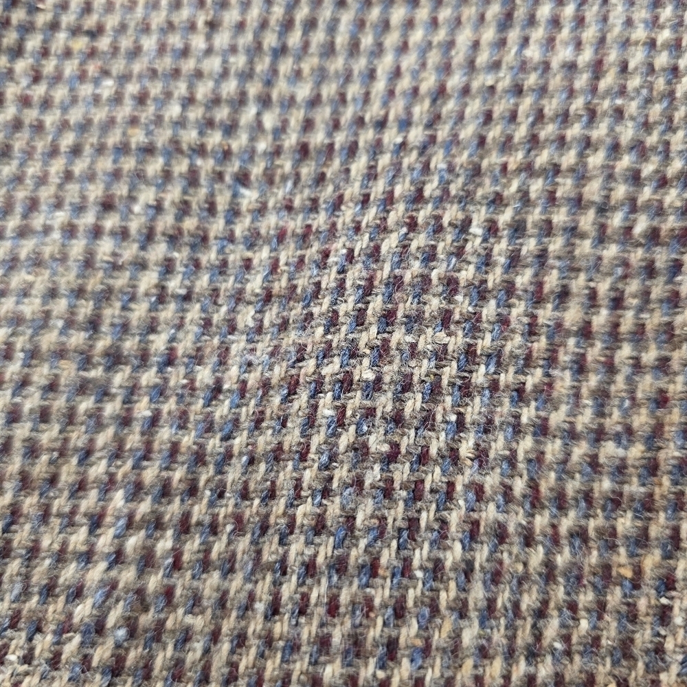Tweed Blazer Men 42L Wool Linen Elbow Patch Sport Coat Vintage 80s 90s - Picture 3 of 11